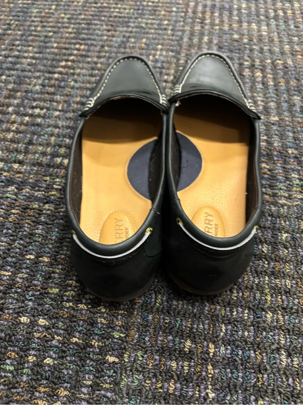 Sperry Navy Leather Penny Loafers for Women